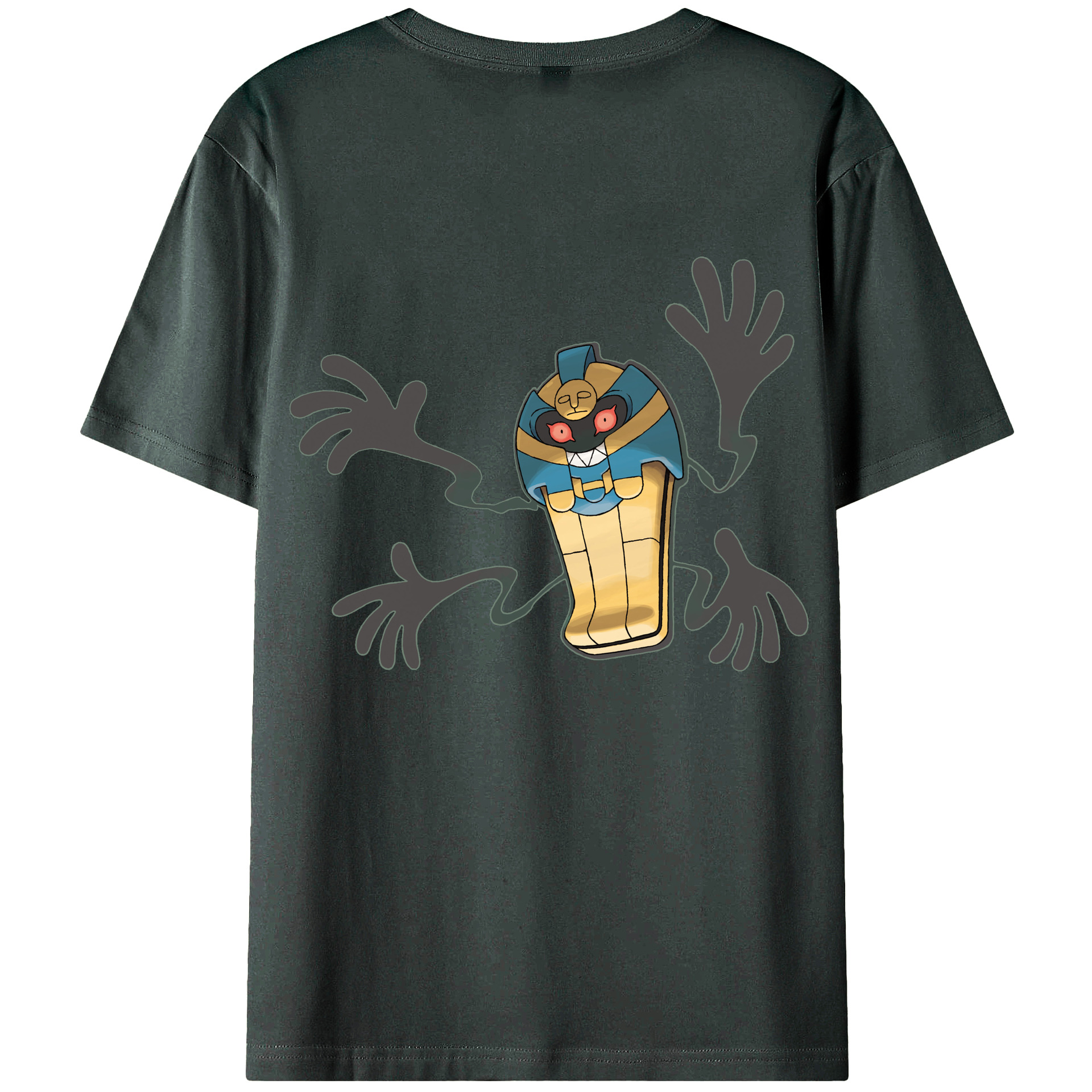 （画像用） ポケットモンスター Pokémon 綿100％ メンズ半袖Tシャツ（バックプリント） 通気性